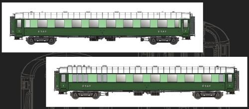 L.S. Models MW40921 2er Set Personenwagen Pullman ETAT, Ep.IIb, Transat